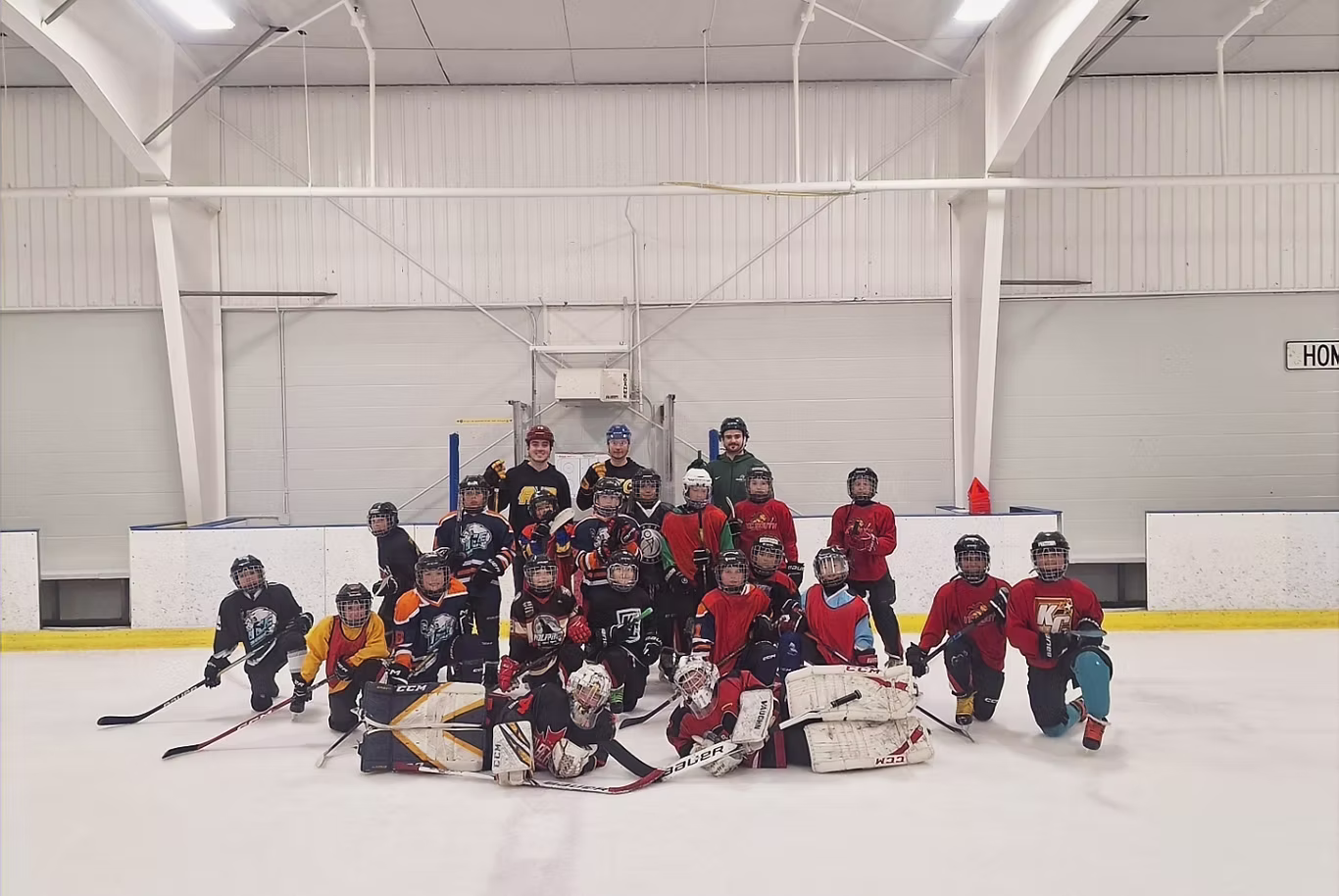ABG Elite Skills players training on the ice during the August High-Performance Prep camp